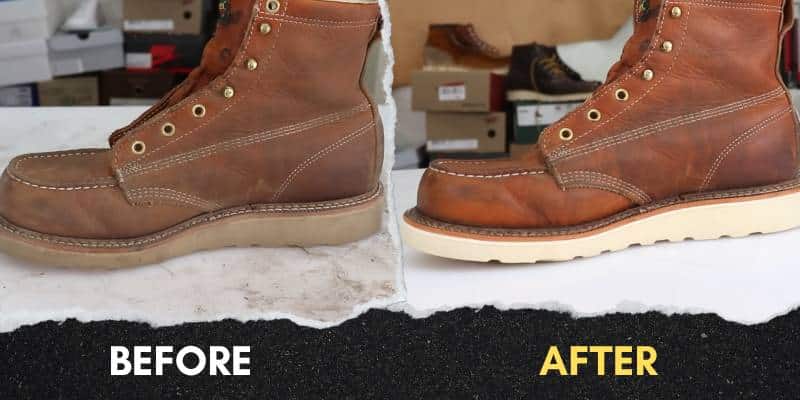 how to clean your work boots by brushing